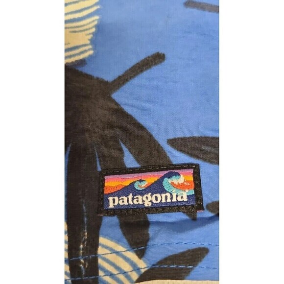 Patagonia WaveFarer Board Shorts Swim Trunks Unlined Drawstring Blue Men's Sz 32 - Picture 6 of 10